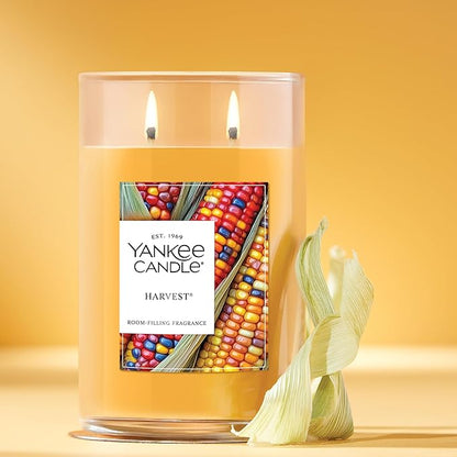 Yankee Candle Large Tumbler Scented Candle with up to 80 Hour Burn Time, Premium Plant Wax Blend for Consistent Burn, 20 oz Tumbler Candle with Room Filling Fragrance, Harvest