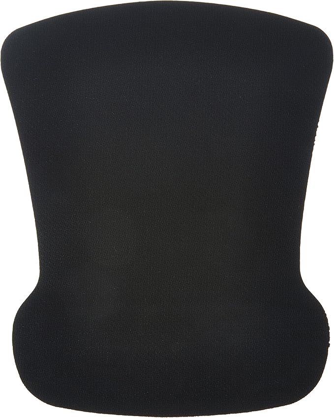 Amazon Basics Ergonomic Mouse Pad with Wrist Support for Pain Relief, Gel-Filled Cushion, Non-Slip Rubber Grip Base, 10.1 x 8.1 Inches, Black
