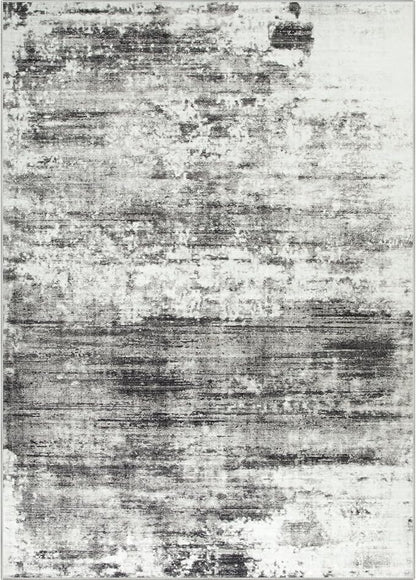 10x14 Area Rugs Washable Rug: Modern Abstract Living Room Rug Soft Anti-Skid Thin Carpet Indoor Floor Non-Shedding Carpets for Bedroom Dining Room Farmhouse Nursery Home Office Black Grey