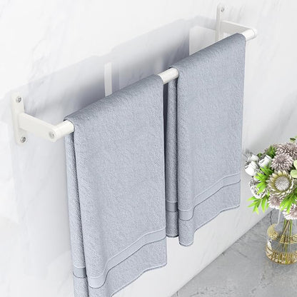 KLJKPA White 24 Inch Bathroom Towel Bar, Towel Racks for Bathroom Wall Mounted Hanging Bath Towels, Stainless Steel Single Towel Rod Holder