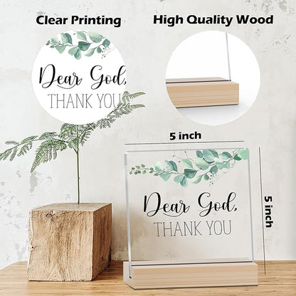 Farmhouse Decor, Acrylic Christian God Home Decorations, Aesthetic Entry Way Table Shelf Decor, Living Room Table Accessories, Boho Office Decorations For Work (04)