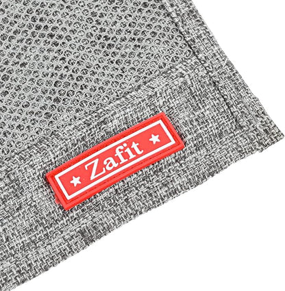 Zafit Linen Bedside Caddy, Bedside Storage Organizer for Hospital Beds, College Dorm Rooms or Baby Bed (6 Pockets-Grey)
