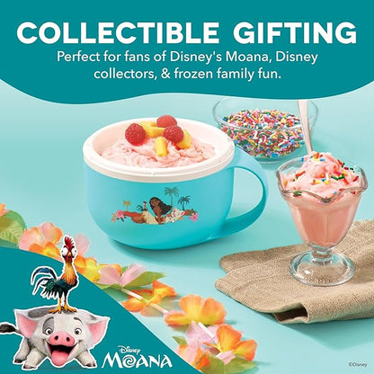 Disney Dash My Mug Ice Cream Maker - Makes Single Serving of Gelato, Frozen Yogurt, Sorbet & More - Easy to Clean & Use - Moana, 1 Bowl