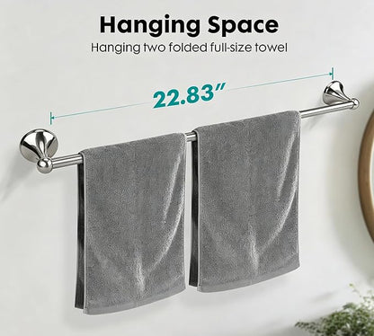 Antique Bathroom Towel Bar Polished Chrome, 24 Inch Towel Racks for Bathroom Wall Mounted,Bathroom Towel Holder,Home Decor Towel Rod Chrome