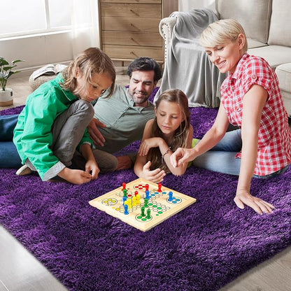 Shag Area Rugs for Bedroom Living Room,8X10 Ultra Soft Purple Fluffy Area Rugs for Dorm,Indoor Carpet Plush Rugs for Home Decor, Purple