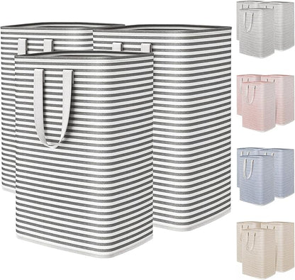 Lifewit 3 Pack Laundry Hamper Large Collapsible Laundry Baskets, Freestanding Waterproof Clothes Hamper with Easy Carry Handles in Laundry Room Bedroom Bathroom College Dorm, Black, 3 x 80L