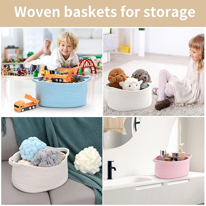 Happyiren Cute Burgundy Woven Gift Basket – Empty Burr Baskets for Valentines Day Birthday Raffle, Decorative Storage Organizer Box for Toys Seasonal Decor (13" D x 8" W x 6" H)