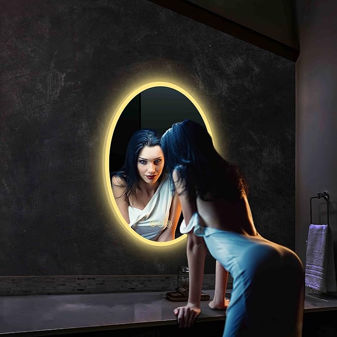Blossom 20'' x 30'' LED Mirror for Bathroom Lighted Vanity Mirror for Wall Front Lights + Backlit LED Bathroom Mirror Anti-Fog Tempered Glass ETL Listed, Wall Mounted LED Vanity Mirror