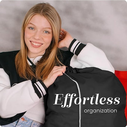 Handy Laundry Laundry Bag – Heavy Duty Nylon, Large Capacity, Locking Drawstring Closure, Machine Washable, Fits Laundry Basket, Travel, Dorm, Camp, Black, 22 x 32 Inches
