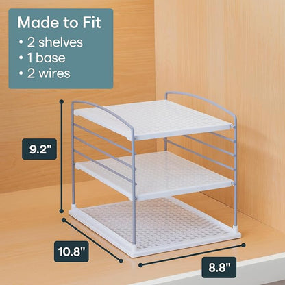 YouCopia UpSpace Adjustable Box Organizer for Foil Wrap and Kitchen Cabinet Storage, Original, White