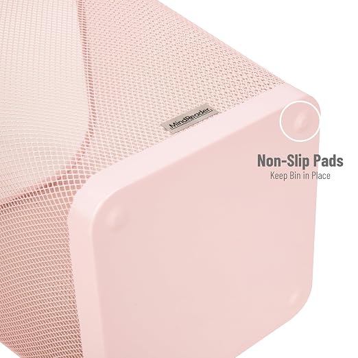 Mind Reader Mesh Trash Can, Pink, 5 Gallon, Set of 2 | Mesh Design