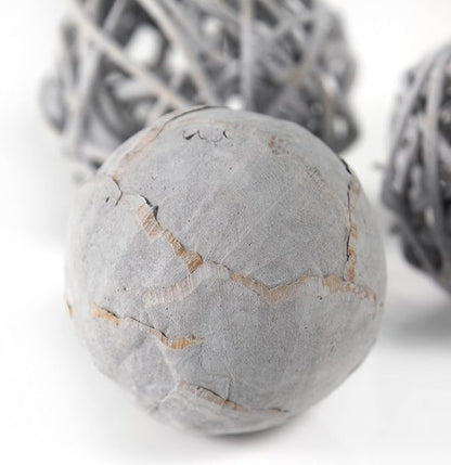 Natural Tones Vase & Bowl Fillers | Floral & Decorative Balls Home Decor (Grey Rose)
