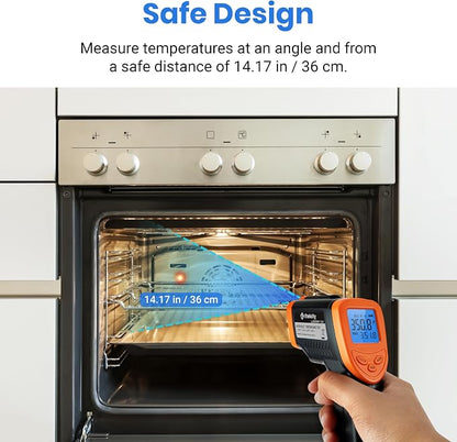 Etekcity Infrared Thermometer Laser Temperature Gun 1080, -58°F~ 1130°F for Meat Food Candy Pizza Oven, Heat Gun for Cooking, Kitchen, Fridge, Reptile, BBQ, HAVC, Adjustable Emissivity & Max Measure