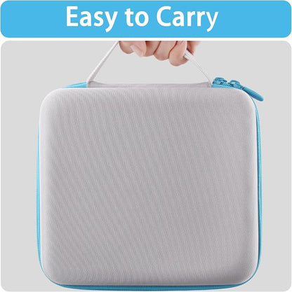 Label Printer Case Compatible with Brother P-Touch PT-N10 Personal Handheld Label Maker(Gray Case,Blue Zipper)