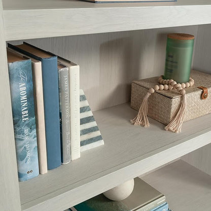Sauder 5 Tier Book Shelf Wooden Bookcase Multipurpose Bookshelf for Home Office, Living Room, in Glacier Oak