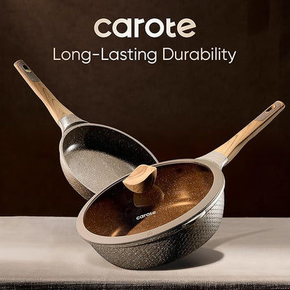 CAROTE 26PCS Pots and Pans Set Non Stick, Cookware Set Pots and Pans Induction Cook Ware, Nonstick Kitchen Cooking, PFOA Free