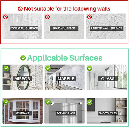Antimbee Suction Cup Hooks, 10 Pack Reusable Suction Cup Hangers, Removable Small Suction Cups with 2 Hooks for Shower, Bathroom, Glass, Door, Windows, Kitchen, Up to 11 lbs on Smooth Surface