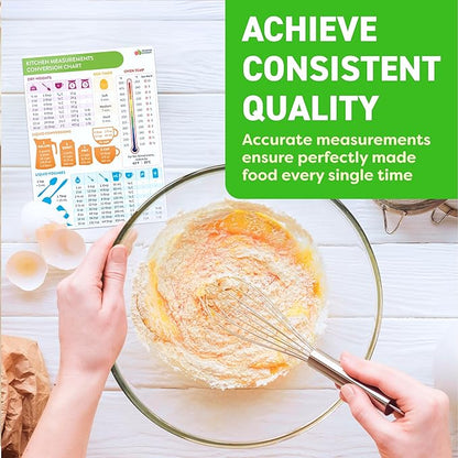 Momo & Nashi Kitchen Conversion Chart Magnet - Measurements Conversion Chart - Baking Supplies Baking Accessories Cooking Gadgets - Baking Kitchen Cooking Gifts for Women - Kitchen Gadgets