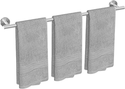 USHOWER Brushed Nickel Bath Towel Bar, 30-Inch Towel Rack for Bathroom Wall Mounted, Thicken SUS304 Stainless Steel Towel Rod (Total Length 32-Inch)