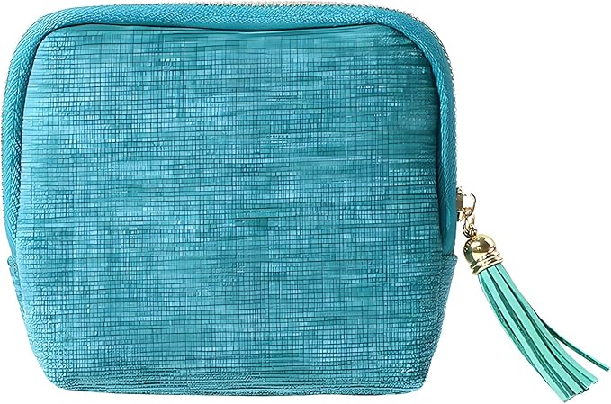 Travel Jewelry Case, Small High-End Large-Capacity Tassel Storage Bag Gifts for Women, Pouch Bags with Zipper, Velvet Jewelry Organizer Storage Bag for Bracelet Rings Earring (Blue)
