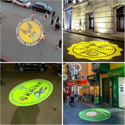𝐆𝐨𝐛𝐨 𝐩𝐫𝐨𝐣𝐞𝐜𝐭𝐨𝐫 Custom Logo Lens for Bar and Company Business Outside 𝐢𝐩𝟔𝟕 Waterproof led Lights Images to Advertising and Weddding 100watt