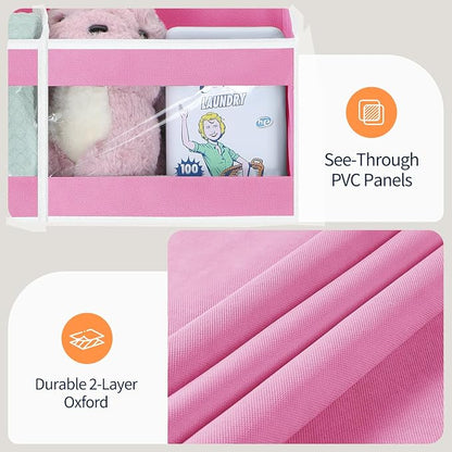 Yecaye 5-Tier Over The Door Organizer Dual-Column, 80lbs Load Stuffed Animal Storage of 10 Compartments, Heavy Duty Door Organizer Hanging for Bedroom Dorm Bathroom Pantry, Macaron Pink, 1 Pack
