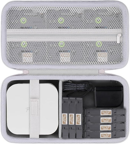 Label Printer Case Compatible with Brother P-Touch Cube Color PTP300BT Smartphone Label Maker(Gray Case)