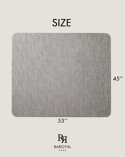 Baroyal Office Chair Mat for Hardwood Floor Under Desk Computer Rolling Chair Mat for Wood/Tile Floor Non-Slip Heavy Duty Desk Rug PVC Plastic Hard Floor Protector 45"x 53" (Soapstone)