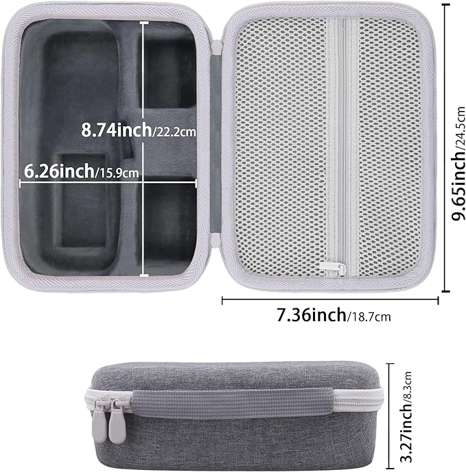 Label Printer Case Compatible with DYMO LetraTag LT-100H/LT-100H Plus Handheld Label Maker(Gray Case)