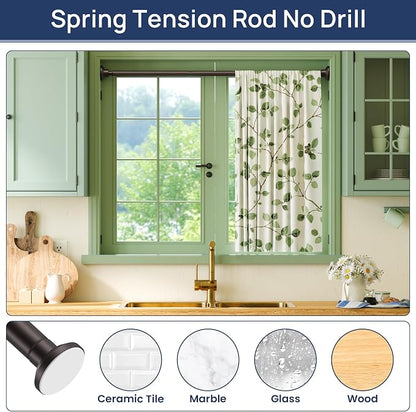 ENJOYBASICS Shower Curtain Rod 30 to 52 Inches, Stainless Steel Adjustable Spring Tension Rods No Drill for Bathroom, Closet, Window, Room Divider, Never Rust, Non Slip, Bronze