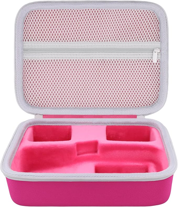 Label Printer Case Compatible with DYMO LetraTag LT-100H/LT-100H Plus Handheld Label Maker(Rose Red Case)
