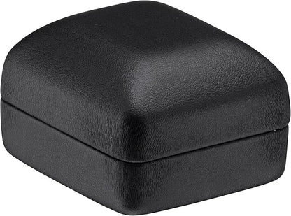 Ring Box – Black PU Leather Elegant Jewelry Gift Case for Proposal, Wedding, Graduation, Birthday, Anniversary