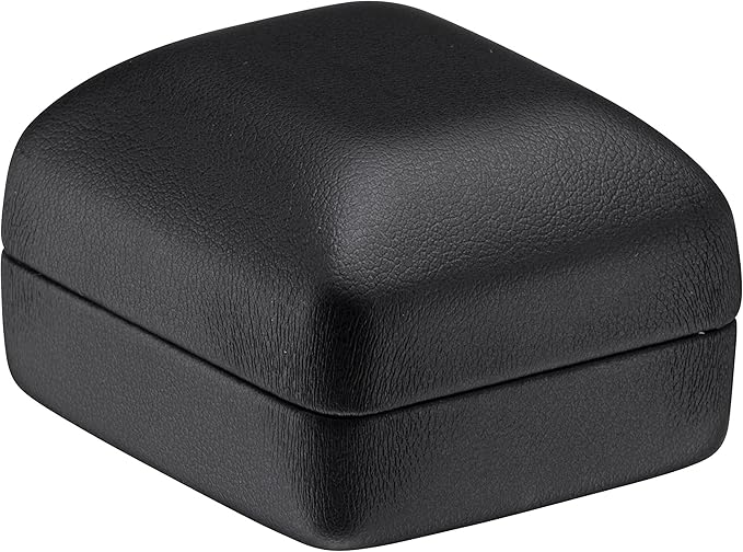 Earring Box Black PU Leatherette – Elegant Jewelry Gift Case for Stud Earrings – Wedding, Birthday, Anniversary, Graduation