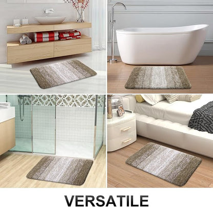 OLANLY Bathroom Runner Rugs Mat 59x20, Extra Soft Absorbent Microfiber Bath Rugs, Rubber Backing, Quick Dry, Washable Long Bath Mats for Bathroom Floor, Tub and Shower, Home Decor Accessories, Coffee