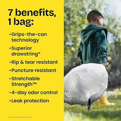 Glad ForceFlex Tall Kitchen Trash Bags, 13 Gallon, Gain Fresh Clean, 40 Count (Package May Vary) (Pack of 6)