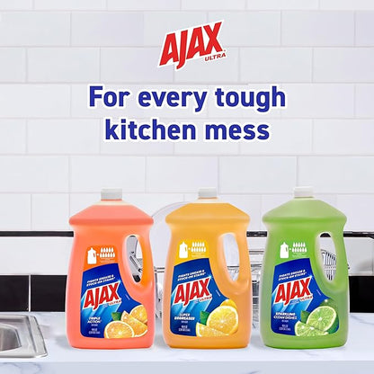 Ajax Dish Soap, Liquid, Vinegar and Lime | 90 oz Bottle | Pack of 2 | Ultra Formula