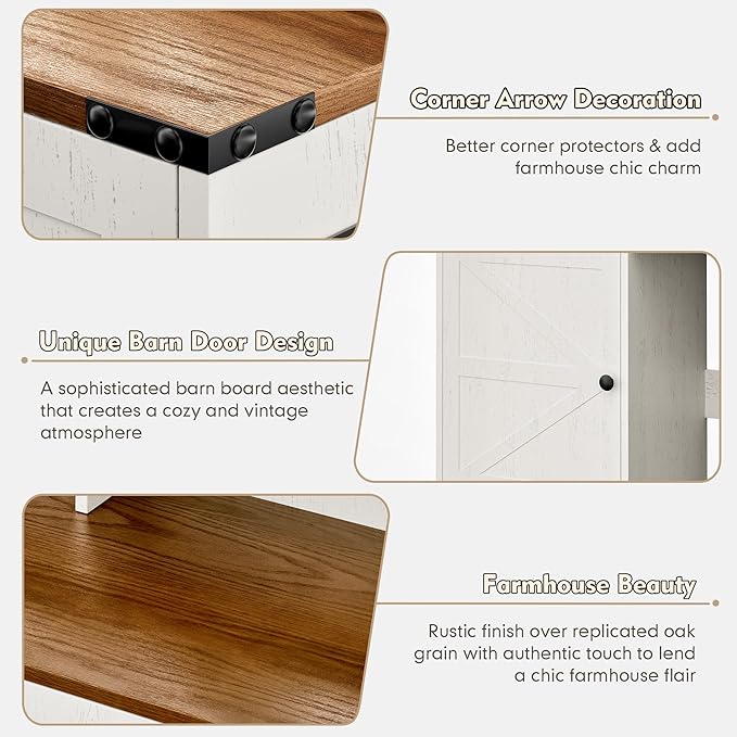 KAMABOKO Vanity Desk with Mirror and Lights, Makeup Vanity Desk with Lights 3 Colors (041 Brown)