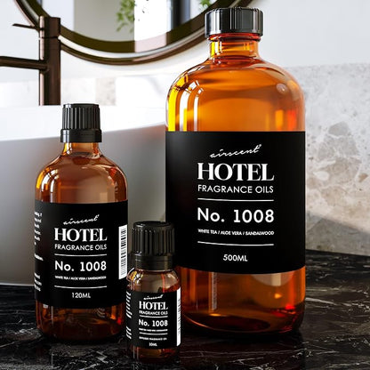 AirScent Hotel Diffuser Oil No. 1008 - White Tea, Aloe Sandalwood - 30 mL | Hotel Scent Dupe - Premium Fragrance Oil for Ultrasonic and Waterless Diffusers and Crafting - 1 fl oz Dropper Bottle