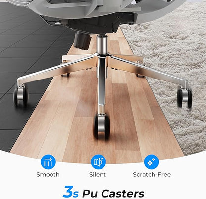 CabBase C1 Pro Ergonomic Mesh Office Chair - 6‘6“ Big & Tall Home Office Desk Chairs Seat Depth Adjustable with Lumbar Support - Back Height Adjustable Computer Task Chair with Headrest