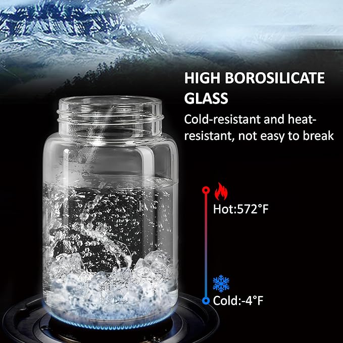 18 oz/550 ml Clear Glass Storage Canister with Airtight Wooden Lid, Small Overnight Oats Containers, Cute Decorative Salad Jar for Snacks Yogurt Spice Sugar Cereal Fruit Coffee Tea