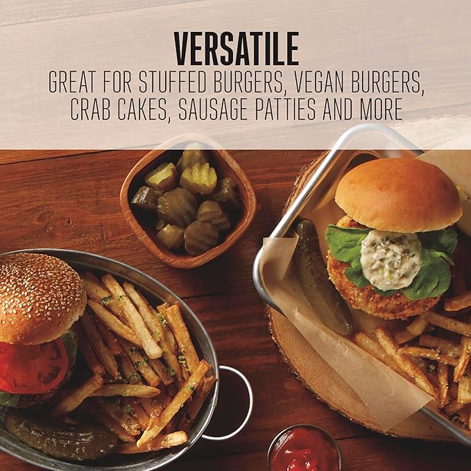 Weston Burger Press, Makes 4 1/2" Diameter Patties for Hamburger, Crab Cakes, Sausage, 1/4lb to 3/4lb, with Spring Ejector for Easy Removal, Single, Non-stick Heavy-Duty Cast Aluminum (07-0310-W)
