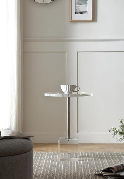 Clear Acrylic End Table,Side Table,for Livingroom,13.5 x 13.5 inch, 23 inch High