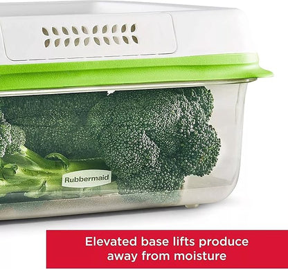 Rubbermaid FreshWorks Saver, Large Produce Storage Container, 18.1-Cup, Clear