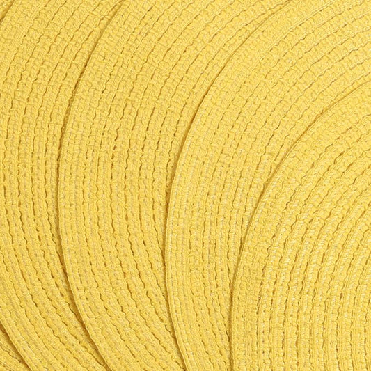 SHACOS Round Braided Placemats Set of 6 Kitchen Place Mats 15 inch Round Table Mats for Dining Tables Washable (Yellow, 6)