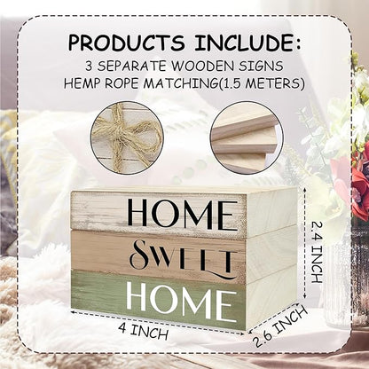 Mini Decorative Books For Home Decor, Small Wood Book Stack For Table Decor, Home Decor Book For Living Room Mantel, Farmhouse Stacked Books Decorative（L44）