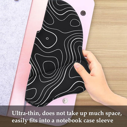 EooCoo Ergonomic Mouse Pad with Wrist Support, Mousepad with Memory Foam Wrist Rest and Non-Slip Base for Computer, Cafe, Home & Office, 9.64 x 8.26 in Office Desk Accessories
