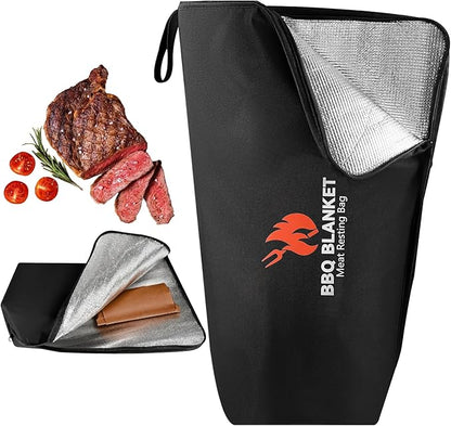 21-Inch BBQ Blanket for Resting Meat, Heavy-Duty Oxford Cloth Brisket Bag with 5-Layer Thermal Insulation, Water-Resistant & Easy Wipe Clean, Perfect Valentine's Day for Pitmaste