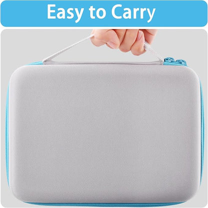 Label Printer Case Compatible with Brother P-Touch PT-N20/PT-N25BT/PT-N25BTV3 Personal Desktop Label Maker(Gray Case,Blue Zipper)