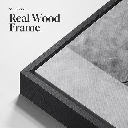 Framed Modern Black and White Wall Art, Modern Animal Panda Canvas Prints Paintings Artwork for Walls, Minimalist Panda Pictures for Living Room Bedroom Dining Room Lounge Office Wall Decor 24x36 In