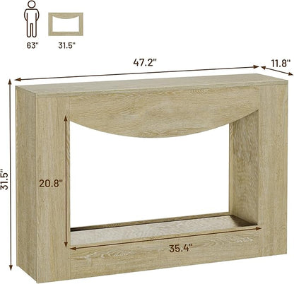 Console Table, 47 Inches Wooden Rectangular Sofa Table Behind The Couch, Entryway Table Behind Couch, Wooden Accent Entryway Table for Living Room, Hallway